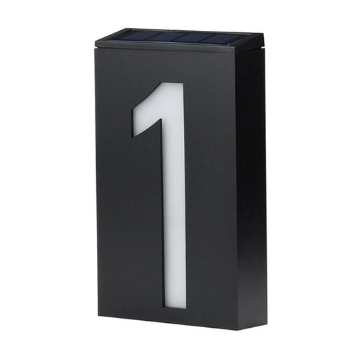 0.36W Solar Powered Wall Mount 6 LEDs Lighting Doorplate Lamp House Number Porch Lights with Solar Pannel(1), -1.0, -2.0, -3.0, -4.0, -5.0, -6.0, -7.0, -8.0, -9.0, 0.0 – Waterproof -1.0 1
