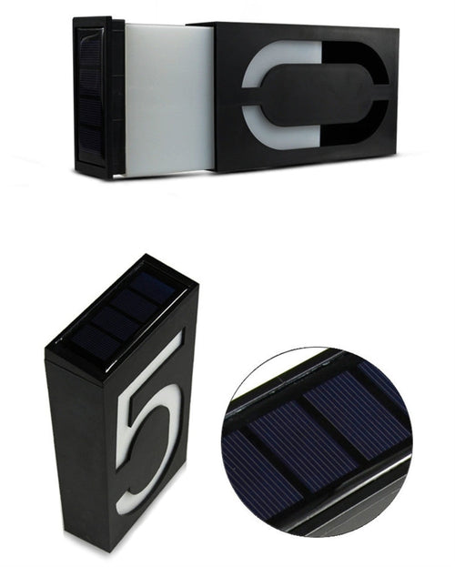 0.36W Solar Powered Wall Mount 6 LEDs Lighting Doorplate Lamp House Number Porch Lights with Solar Pannel(1), -1.0, -2.0, -3.0, -4.0, -5.0, -6.0, -7.0, -8.0, -9.0, 0.0 – Waterproof