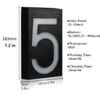 0.36W Solar Powered Wall Mount 6 LEDs Lighting Doorplate Lamp House Number Porch Lights with Solar Pannel(1), -1.0, -2.0, -3.0, -4.0, -5.0, -6.0, -7.0, -8.0, -9.0, 0.0