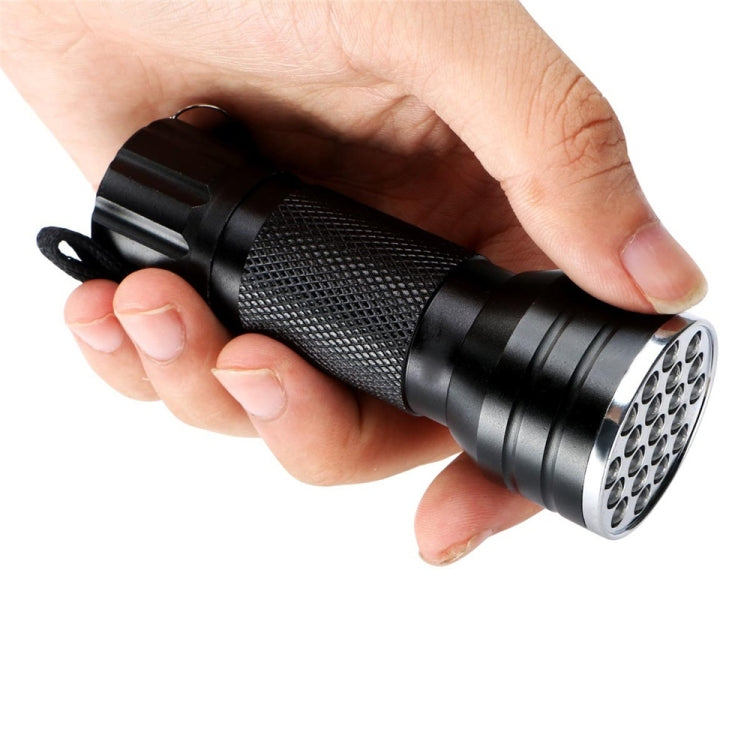 UV 21 LEDs 395NM Ultra Violet Torch LED Flashlight Light Lamp Detector for Dog Urine Pet Stains, 21 LEDs