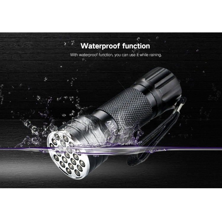 UV 21 LEDs 395NM Ultra Violet Torch LED Flashlight Light Lamp Detector for Dog Urine Pet Stains, 21 LEDs