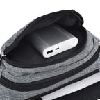 Pure Color Multi-function Pockets Waterproof Chest Bag Waist Crossbody Sports Bag