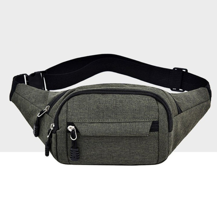 Pure Color Multi-function Pockets Waterproof Chest Bag Waist Crossbody Sports Bag – Waterproof Green