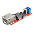 LDTR-WG0257 Dual USB 9V/12V/24V/36V to 5V Converter DC-DC 3A Step Down Power Module, 9V-36V to 5V 3A 9V-36V to 5V 3A
