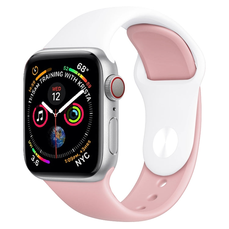 Watch Band – Silicone (White) #2 White+Light Pink