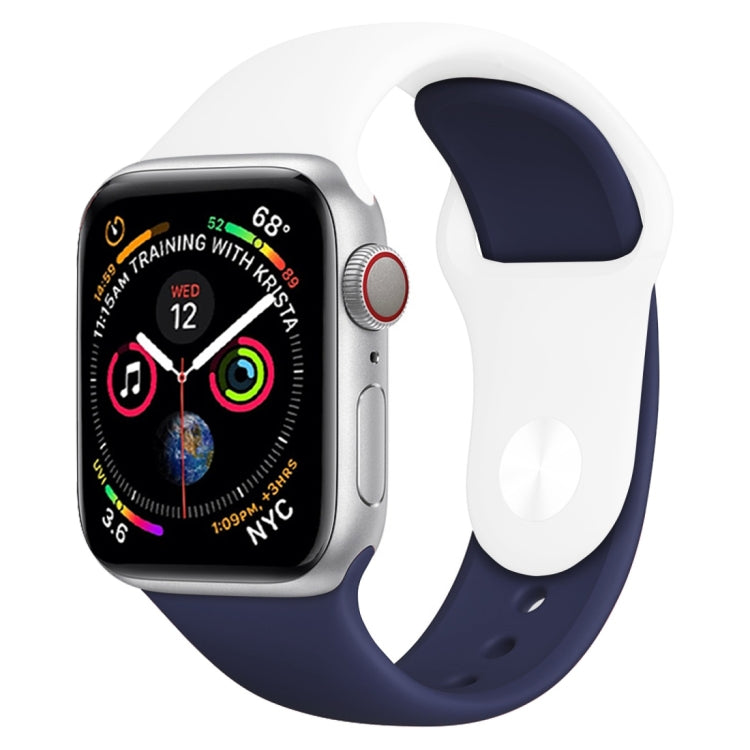 Watch Band – Silicone (White) #2 White+Dark Blue