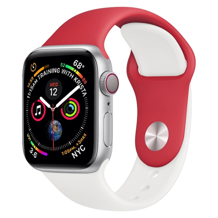 Watch Band – Silicone (White) #2 White+Red
