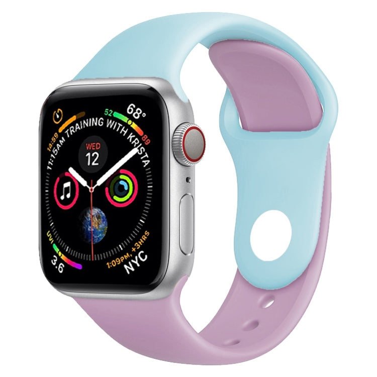 Watch Band – Silicone (White) #2 Purple+Turquoise