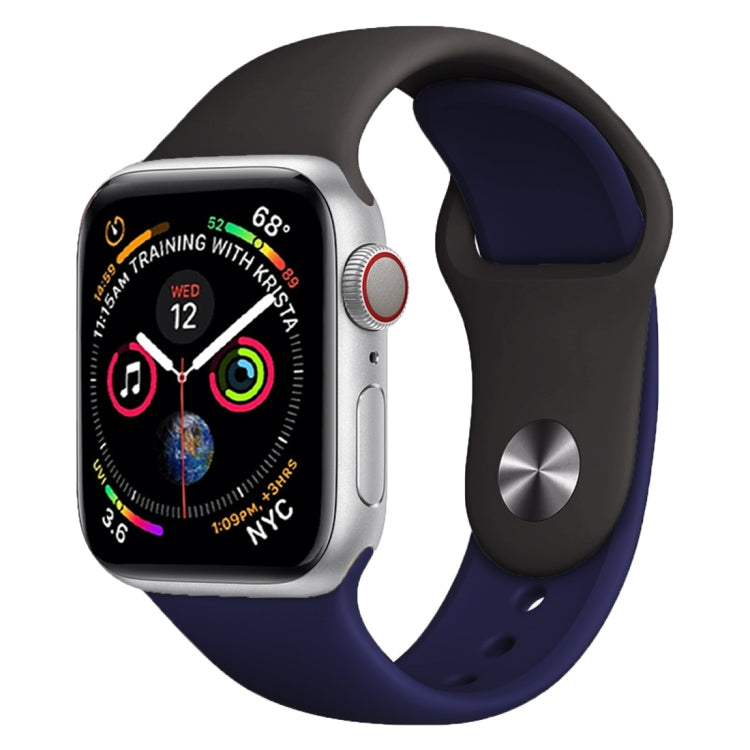 Watch Band – Silicone (White) #2 Dark Gray+Blue