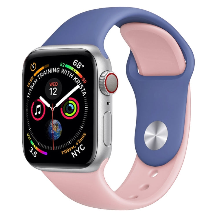 Watch Band – Silicone (White) #2 Light Blue+Light Pink