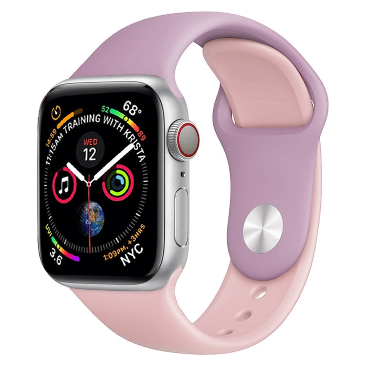 Watch Band – Silicone (White) #2 Purple+Light Pink