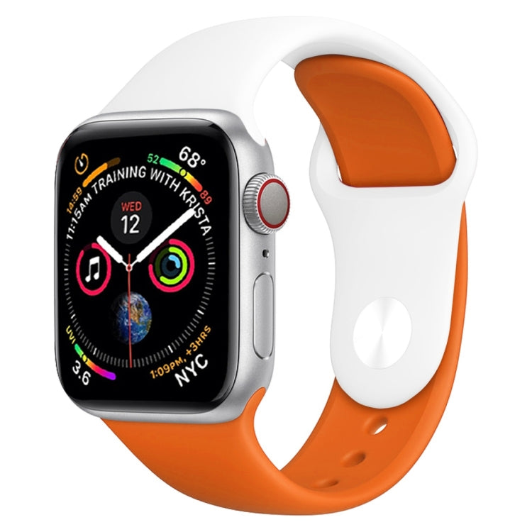 Watch Band – Silicone (White) #2 White+Orange