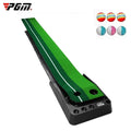 PGMPGM 2.5m Golf Indoor Swing Grip Putting Trainer Practice Pace with Automatic Return Fairways & 3 Soft Balls & 3 Two-color Balls, 2.5m + Balls – Durable Build, Easy to Use 2.5m + Balls
