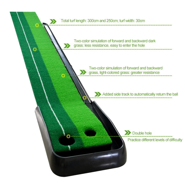 PGM 3m Golf Indoor Swing Grip Putting Trainer Practice Pace with Automatic Return Fairways & 3 Soft Balls & 3 Two-color Balls, 3m + Balls