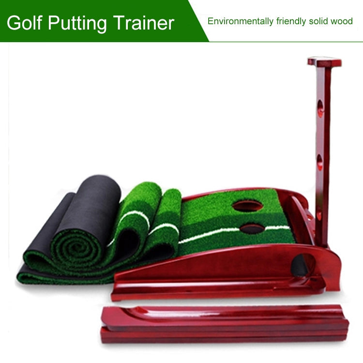 PGM 3.5m Golf Solid Wood Putter Trainer Practice Set Training Mat, 3.5m