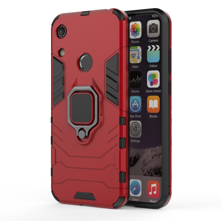PC + TPU Shockproof Protective Case for Huawei Honor Play 8A, with Magnetic Ring Holder – Shockproof, Ring Holder, Magnetic Red
