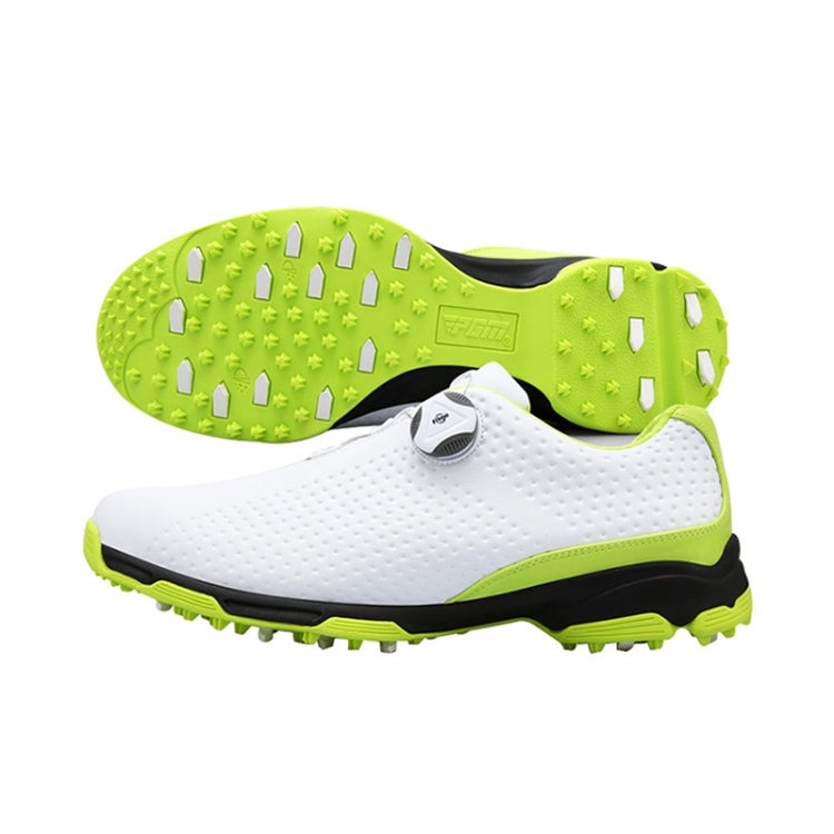PGM Golf Breathable Rotating Buckle Sneakers Outdoor Sport Shoes for Men(Color:White Black Size:44), 40, 41, 42, 44, 45, 39, 43