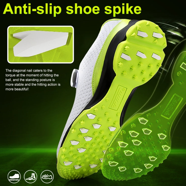 PGM Golf Breathable Rotating Buckle Sneakers Outdoor Sport Shoes for Men(Color:White Black Size:44), 40, 41, 42, 44, 45, 39, 43