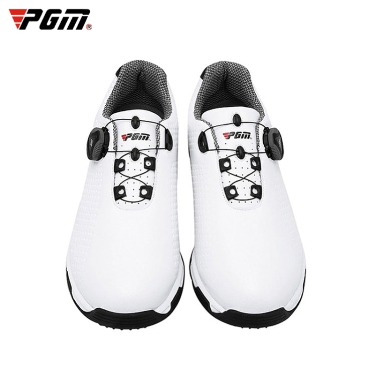 PGM Golf Breathable Rotating Buckle Sneakers Outdoor Sport Shoes for Men(Color:White Black Size:44), 40, 41, 42, 44, 45, 39, 43 – Leather 43 White Black
