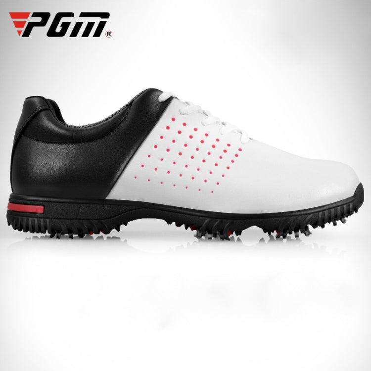 PGM Golf Breathable Non-slip Waterproof Microfiber Leather Sneakers for Men, 39, 40, 41, 42, 43, 44 – Waterproof, Leather, Non-slip 41 White