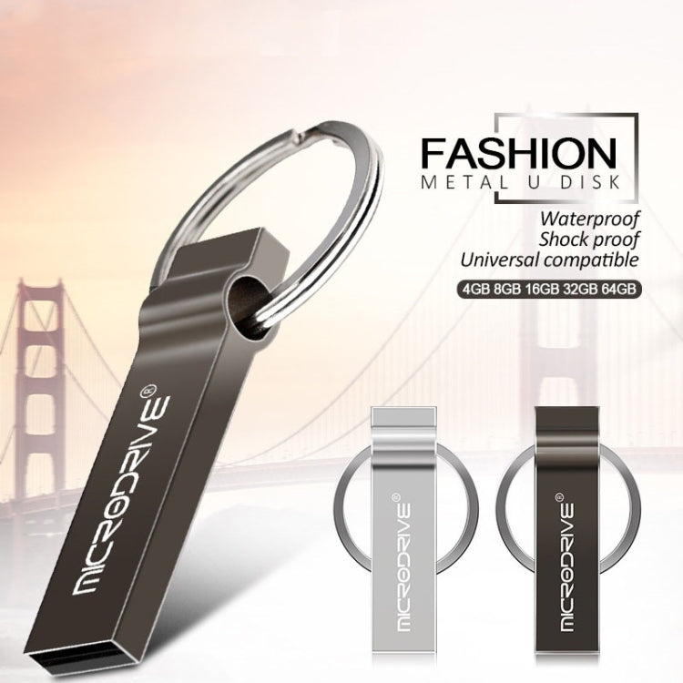 MicroDrive 4GB USB 2.0 Metal Keychain U Disk, 4GB – Durable Build, Easy to Use