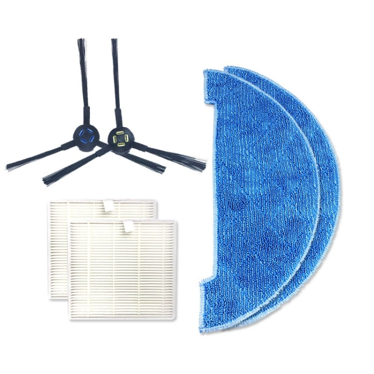 XI273 1 Pair I258 Side Brush + 2 PCS I206 Filter + I262 Cleaning Rag for ILIFE V8S Default Title
