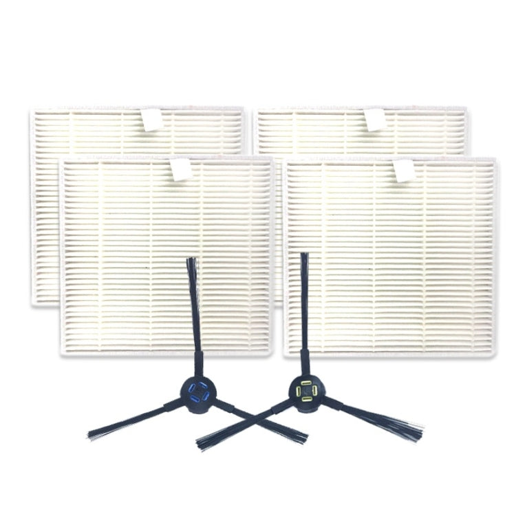 XI281 1 Pair I258 Side Brush + 4 PCS I206 Filter for ILIFE V8S Default Title
