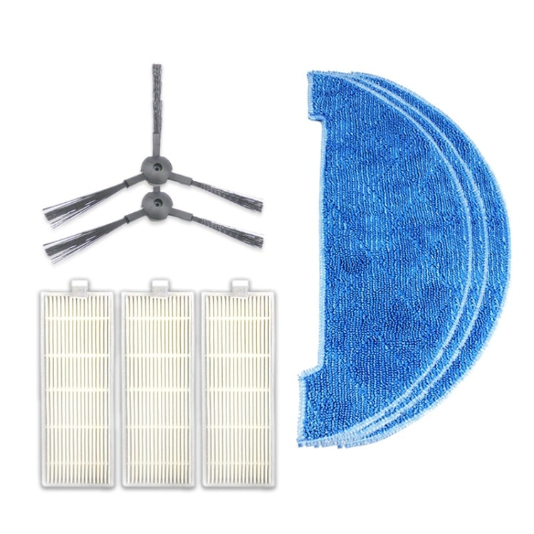 XI294 1 Pair K614 Side Brushes + 3 PCS K636 Rags + 3 PCS I207 Filters for ILIFE A4 / T4 Default Title