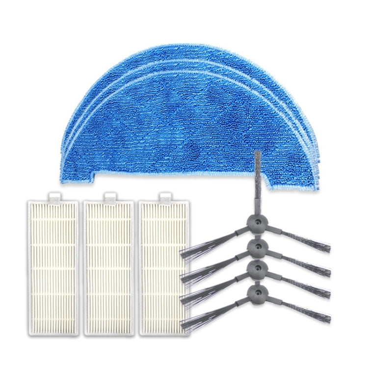 XI295 2 Pairs K614 Side Brushes + 3 PCS K636 Rags + 3 PCS I207 Filters for ILIFE A4 Default Title