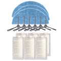 XI242 3 Pairs K614 Side Brushes + 6 PCS I208 Filters+ 3 PCS I201 Rags Set for ILIFE V5S Pro / V50 / V5S, XI242 – Durable Build, Easy to Use XI242
