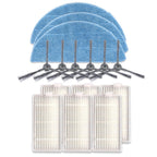XI242 3 Pairs K614 Side Brushes + 6 PCS I208 Filters+ 3 PCS I201 Rags Set for ILIFE V5S Pro / V50 / V5S, XI242 – Durable Build, Easy to Use XI242
