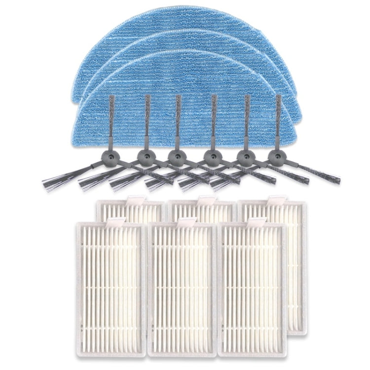 XI242 3 Pairs K614 Side Brushes + 6 PCS I208 Filters+ 3 PCS I201 Rags Set for ILIFE V5S Pro / V50 / V5S, XI242 – Durable Build, Easy to Use XI242