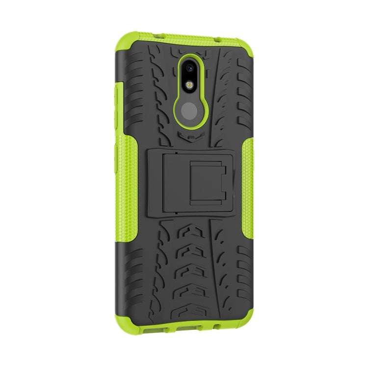 Tire Texture TPU+PC Shockproof Case for Nokia 3.2, with Holder – Shockproof, TPU, For Nokia 3.2