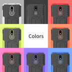 Tire Texture TPU+PC Shockproof Case for Nokia 3.2, with Holder – Shockproof, TPU, For Nokia 3.2