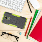 Tire Texture TPU+PC Shockproof Case for Nokia 3.2, with Holder – Shockproof, TPU, For Nokia 3.2