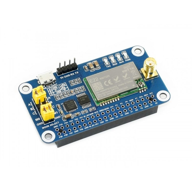 Waveshare LoRa HAT 433MHz Frequency Band for Raspberry Pi, Applicable for Europe / Asia / Africa, 433MHz – Data Transmission, 4K