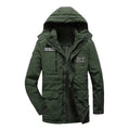 Men Long Style Warm Cotton Clothing, M, L, XL, XXL, XXXL, XXXXL, 5XL M Army Green
