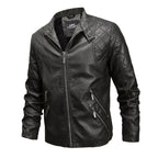 Autumn And Winter Fashion Tide Male Leather Jacket, M, L, XL, XXL, XXXL, 4XL M Black
