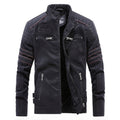 Men Casual Leather Jacket Coat(Color:Coffee Size:XXXL), M, L, XL, XXL, XXXL M Black