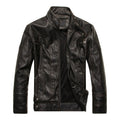 Men Plus Velvet Fashion Leather Jacket Motorcycle Coat, M, L, XL, XXL, XXXL, 4XL, 5XL M Black
