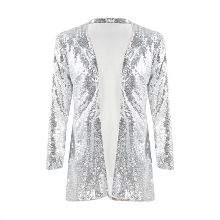 Women Sequined Suit Jacket Without Buckle Stage Clothing(Color:Black Size:XXL), S, M, L, XL, XXL – Durable Build, Easy to Use