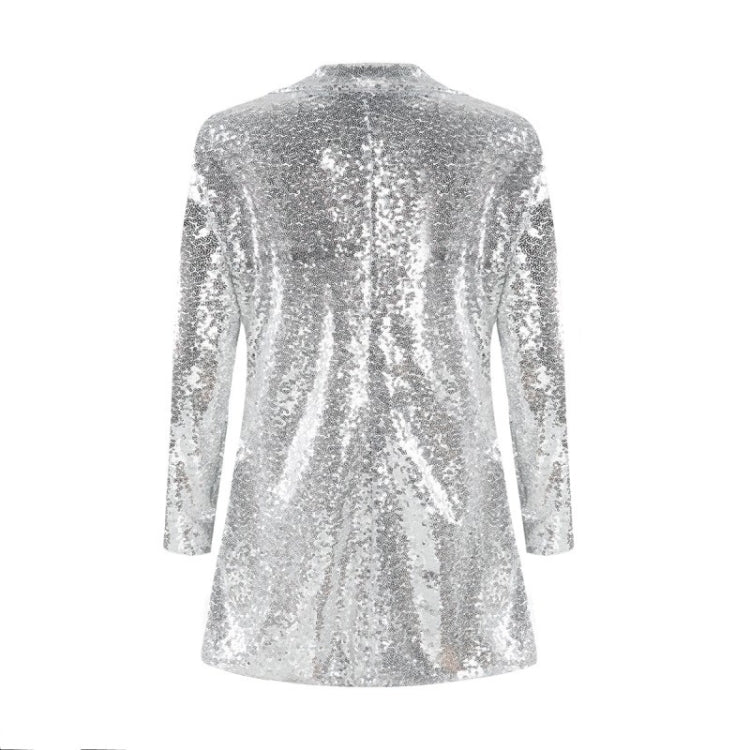 Women Sequined Suit Jacket Without Buckle Stage Clothing(Color:Black Size:XXL), S, M, L, XL, XXL – Durable Build, Easy to Use