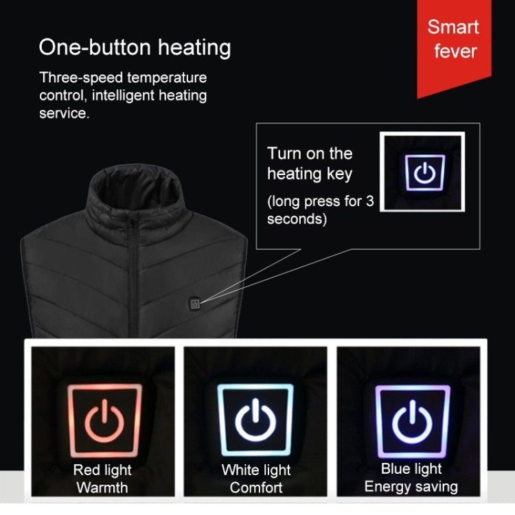 USB Security Smart Constant Temperature Fever Men Stand Collar Cotton Vest, S, M, L, XL, XXL, XXXL, XXXXL – Durable Build, Easy to Use