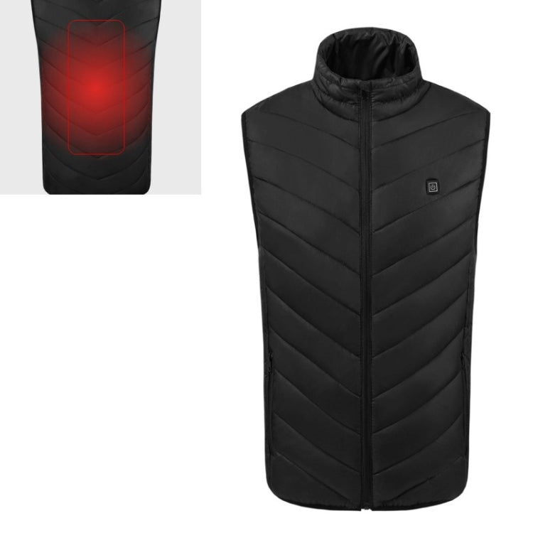 USB Security Smart Constant Temperature Fever Men Stand Collar Cotton Vest, S, M, L, XL, XXL, XXXL, XXXXL – Durable Build, Easy to Use M Black