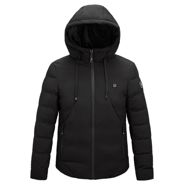 Men and Women Intelligent Constant Temperature USB Heating Hooded Cotton Clothing Warm Jacket, 7XL
