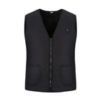 Plus Velvet Inside Men and Women Intelligent Charging Heating Vest Warm Clothes(Color:Black Size:XXXL), M, L, XL, XXL, XXXL