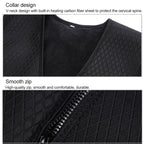 Plus Velvet Inside Men and Women Intelligent Charging Heating Vest Warm Clothes(Color:Black Size:XXXL), M, L, XL, XXL, XXXL