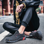 Jiefu Anti Smash And Stab Resistant Lightweight Breathable Anti Odor Flying Fabric Safety Shoes (Color:Black Size:45), 36, 37, 38, 39, 40, 41, 42, 43, 44, 45, 46, 47, 48