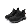 Jiefu Breathable Flying Fabric Anti Smashing And Anti Piercing Insulating Safety Shoes, 36, 40, 41, 42, 45 36 Black