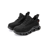 Jiefu Breathable Flying Fabric Anti Smashing And Anti Piercing Insulating Safety Shoes, 36, 40, 41, 42, 45 36 Black